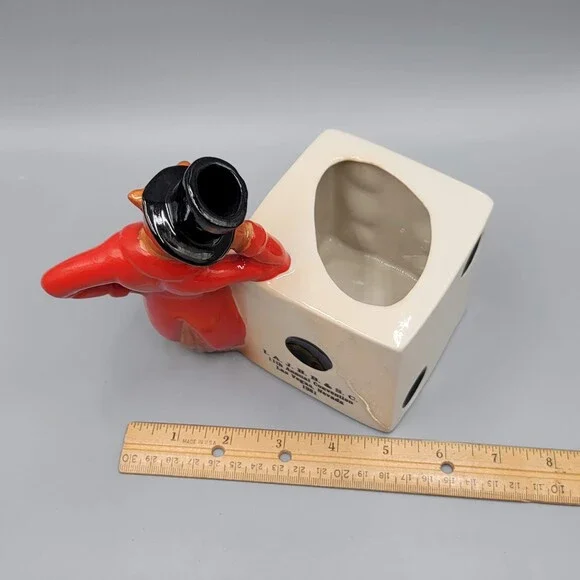 Vintage Jim Beam Fox Swizzle Stick Holder 1981 Dice Ceramic - Picture 7 of 12